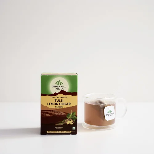 Tulsi Lemon Ginger Tea - 18 Teabags Image 2