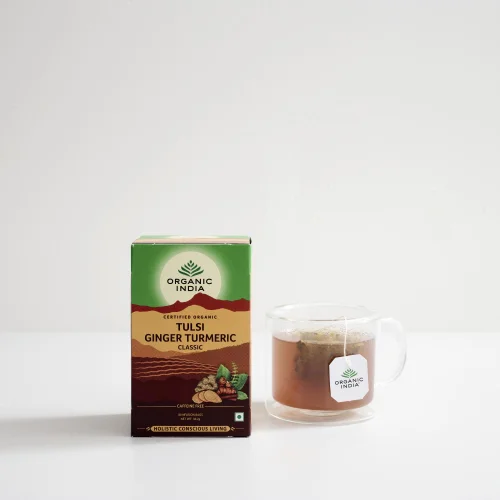 Tulsi Ginger Turmeric Tea - 18 Teabags Image 2
